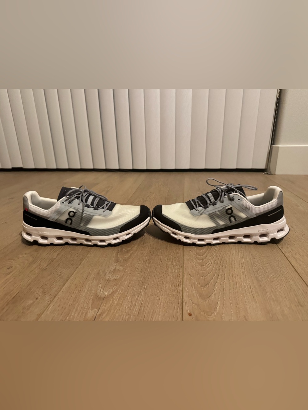 On Running Cloudnova Men's Athletic Sneakers in White and Gray